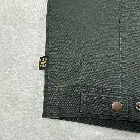 Howler Brothers Jacket Mens Medium Green Gaucho Utility Canvas Chore Outdoors - Picture 8 of 15